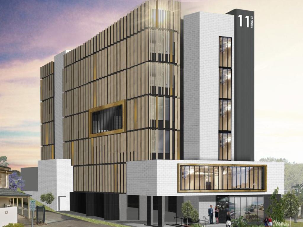 Rendering of proposed new medical facility at 11 Pring Street Ipswich, across from St Andrew's Hospital