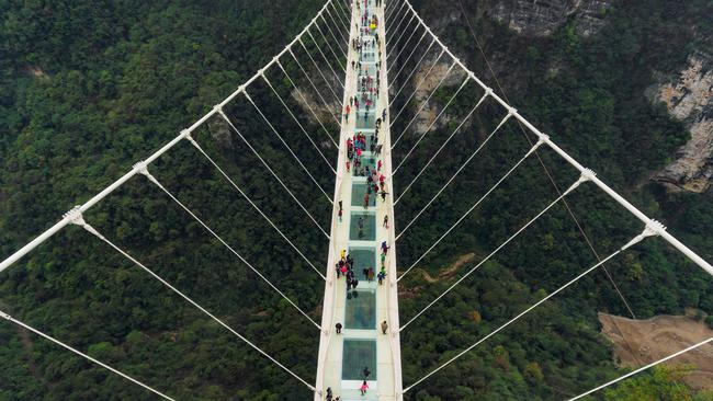 The glass bridge at Zhangjiajie.