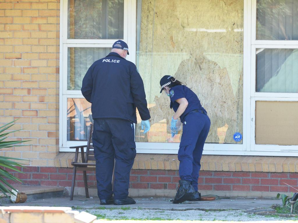 Prosecutor Carmen Matteo said police found Mr Barber’s blood on a wheelie bin, a white car that was on the property and the accused’s clothing. Picture: AAP/Brenton Edwards