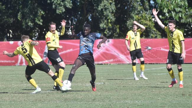 Aaron Kidmas for the Mackay and Whitsundays Magpies Crusaders against Moreton Bay, July 18 2021. Picture: Matthew Forrest