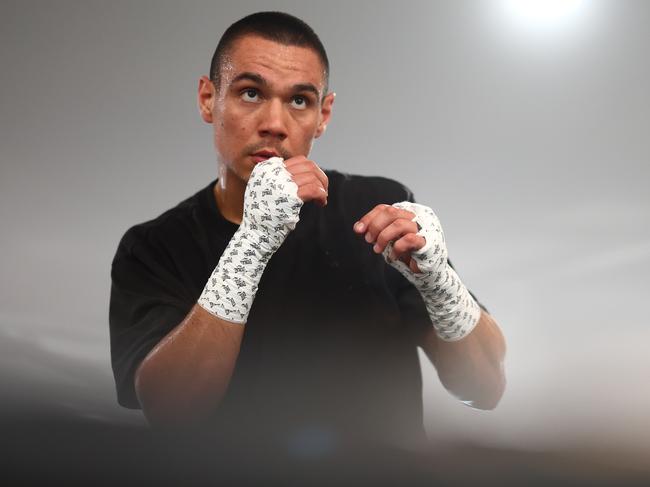 GOLD COAST, AUSTRALIA - JUNE 13: Tim Tszyu during a training session at Sanctum Forge Boxing Gym on June 13, 2023 in Gold Coast, Australia. (Photo by Chris Hyde/Getty Images)