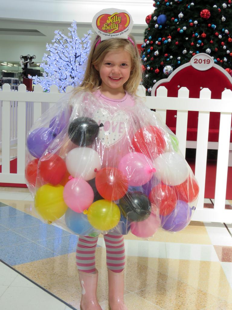 Ivy Fuller, 5, dressed a jellybeans. Photos: Jodie Callcott