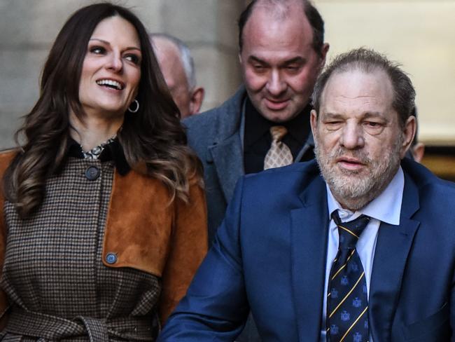 Now to wait for the jury … Harvey Weinstein and his lawyer Donna Rotunno leave the court after final arguments in his rape trial. Picture: Getty