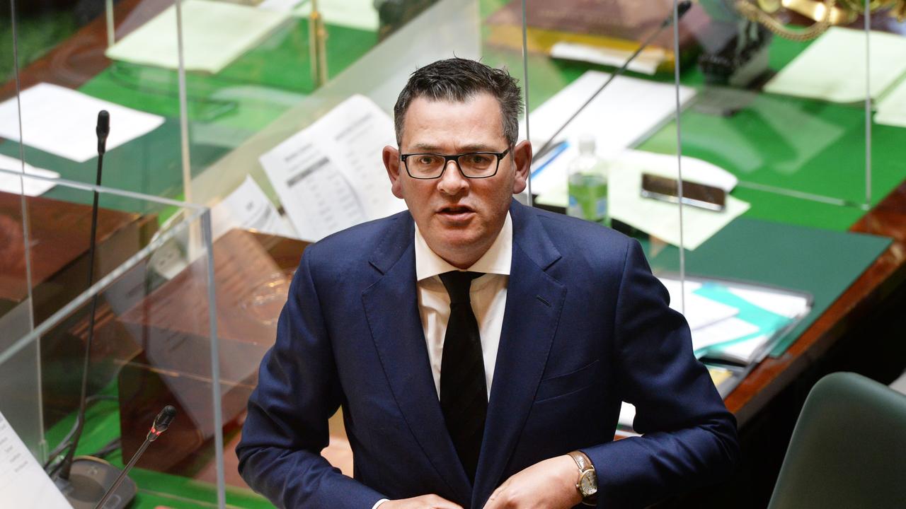 Victorian Premier Daniel Andrews speaks during question time at Parliament House in Melbourne. Picture: NCA NewsWire / Andrew Henshaw