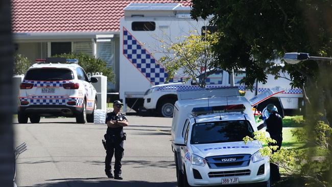 Police comb the scene at Spikes Ct Arundel Picture Glenn Hampson