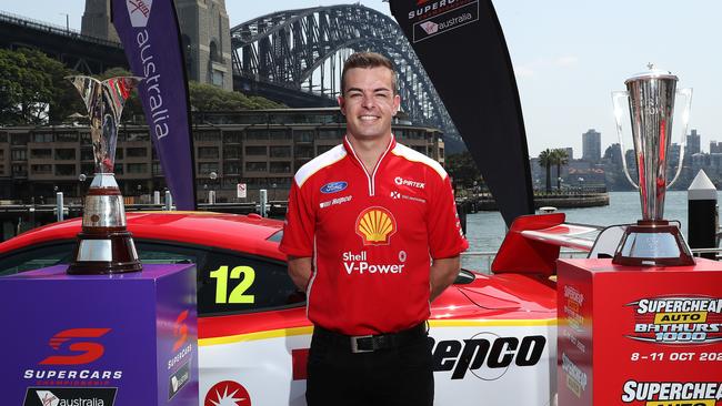 Scott McLaughlin at Tuesday’s Supercars launch. Picture: Brett Costello