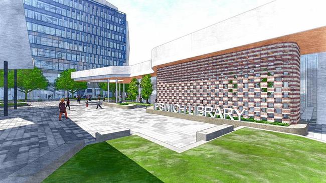 Advanced drawings of the future development have been released by project engineers, offering a clearer look at the council building, library and civic plaza. The new library.