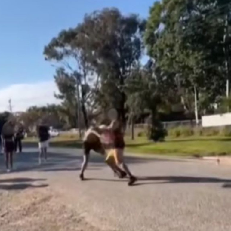 Footage of a street brawl in the border town of Boggabilla is making the rounds on social media, with NSW police now investigating. Photo: Facebook