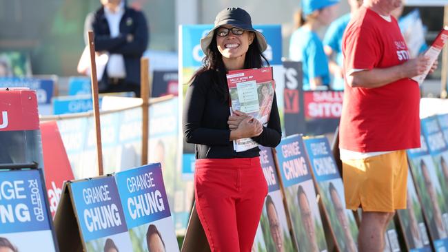 Sally Sitou pictured at pre-poll in Concord. Picture: Rohan Kelly