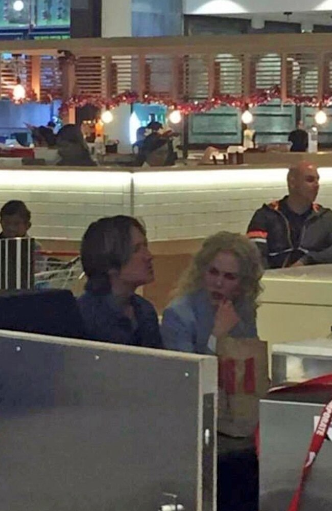 Superstar couple Nicole Kidman and Keith Urban were spotted eating KFC in Chatswood. Picture: Facebook / Mosman Living