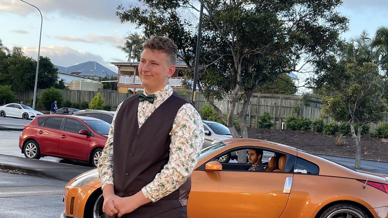 The students arrive at St Mary's College formal at the Brolga Theatre.