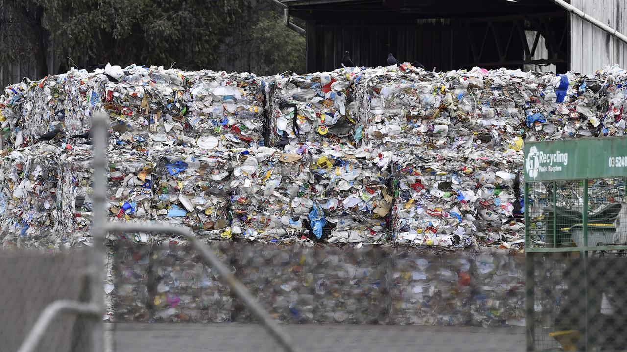 Some recycling facilities had to stop taking materials because they were full. Picture: Alan Barber