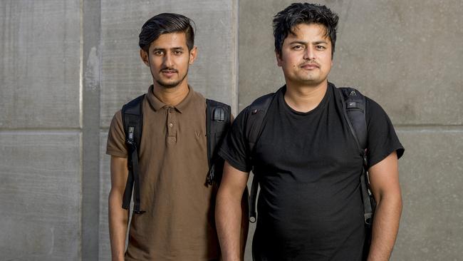 Rajendra Dhakal and Arun Paudel from Nepal have joined hundreds of other students on the Gold Coast this year. Picture: Jerad Williams