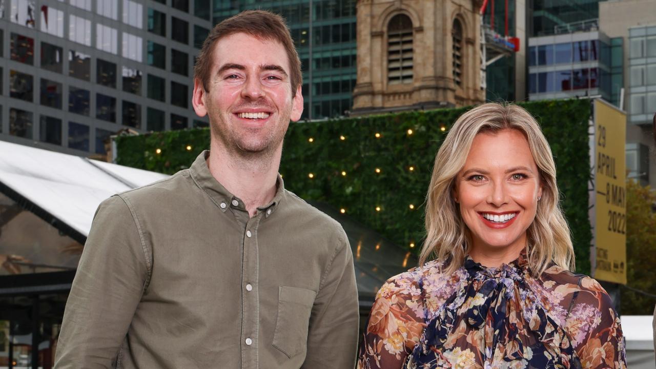 Callum Hann and Kelly Golding for Channel 7's lifestyle show Discover. Picture: Tony Lewis
