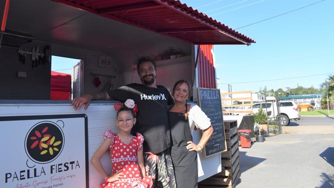 Mark Tutor, Willow and Esti Rey at their new Paella Fiesta van.