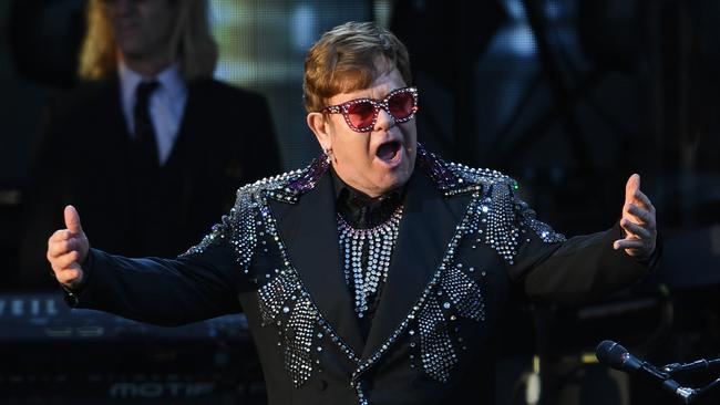 Elton John performs at Mt Duneed Estate, Geelong during his Australian tour. Picture: AAP