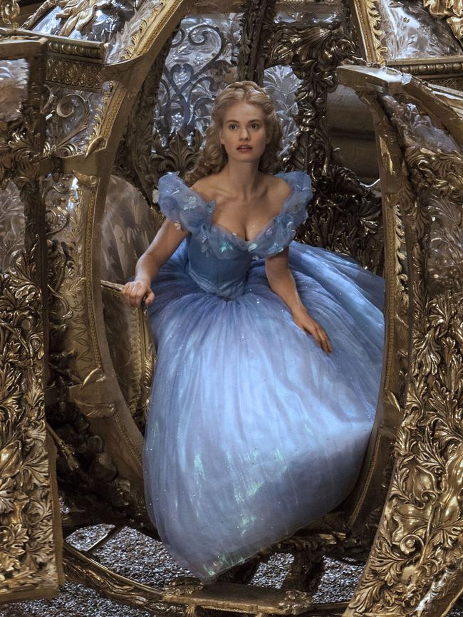 James as Cinderella in Disney’s 2015 live-action remake of the fairytale classic. Picture: Disney