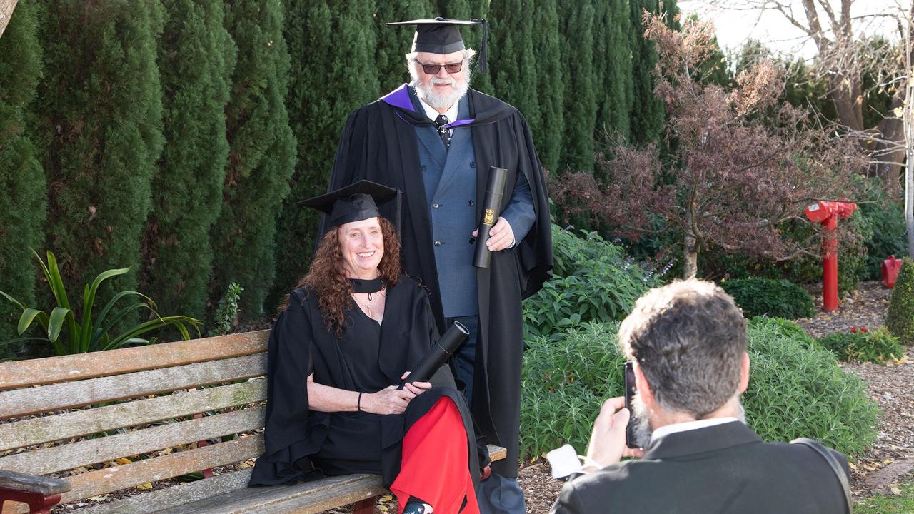 Bachelor of Laws university classmates and graduates, Tracy Bowen and Daryl Dawes. Tracey graduated with Honours First Class. UniSQ graduation ceremony at Empire Theatre. Wednesday, June 28, 2023