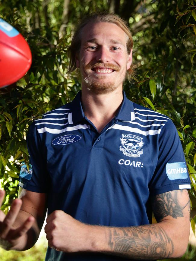 Mature-age Geelong recruit Tom Stewart. Picture: Peter Ristevski