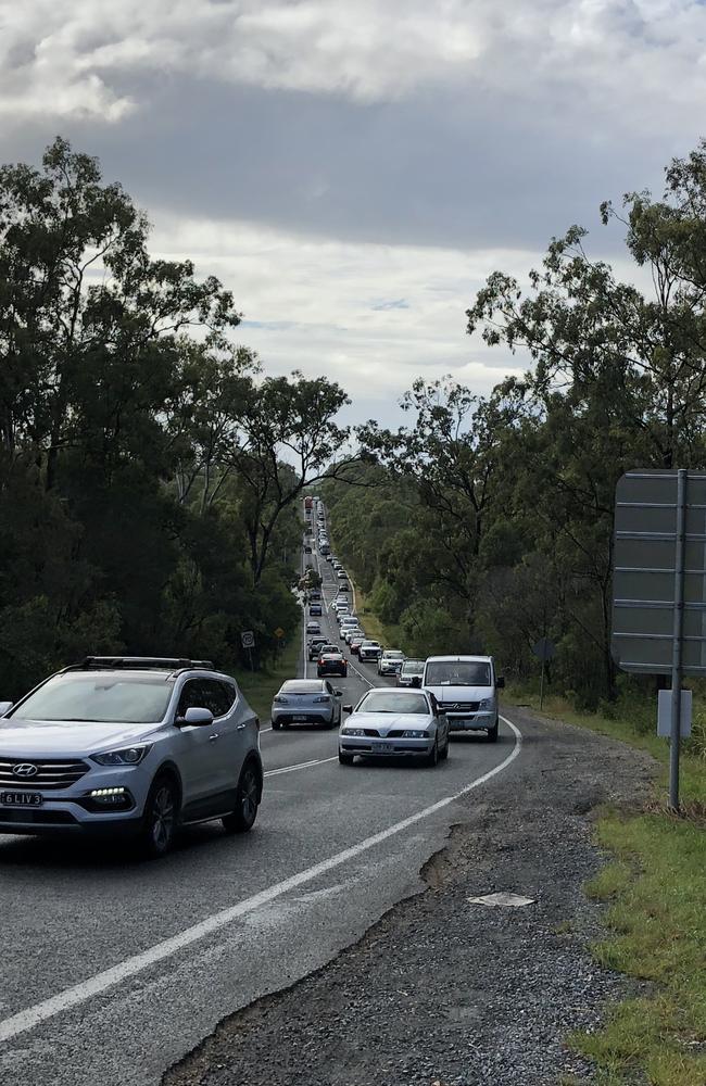 Yalwalpah Road at Pimpama during morning peak hour just off the M1.