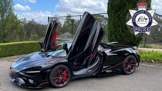 The McLaren understood to have been a graduation gift for his son. Picture: Australian Federal Police