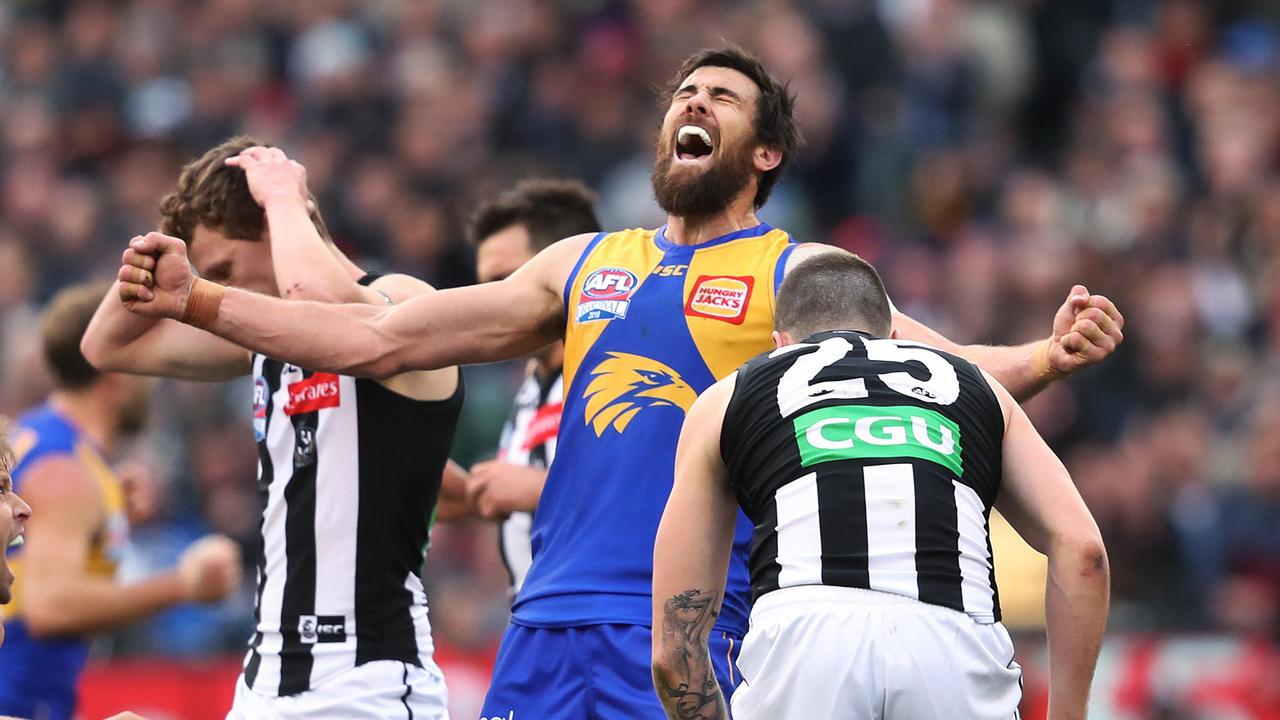 Josh Kennedy’s West Coast Eagles defeated Collingwood in the 2018 AFL Grand Final at the MCG. Picture: Phil Hillyard