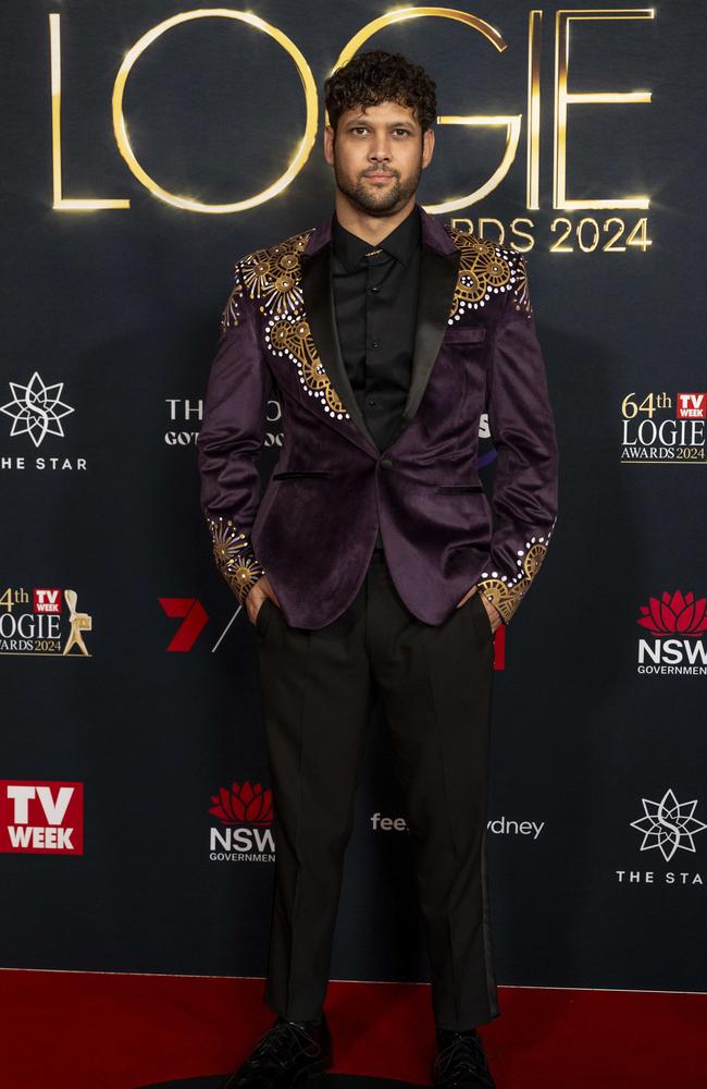 Kyle Shilling poses for a photo on the red carpet at the 2024 TV Week Logie Awards at The Star Sydney. Picture:NewsWire/ Monique Harmer