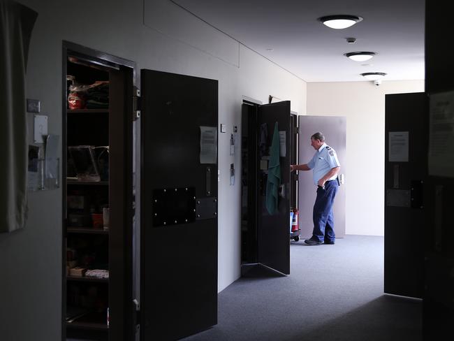 Prison officer does a cell inspection. Picture: Sam Ruttyn