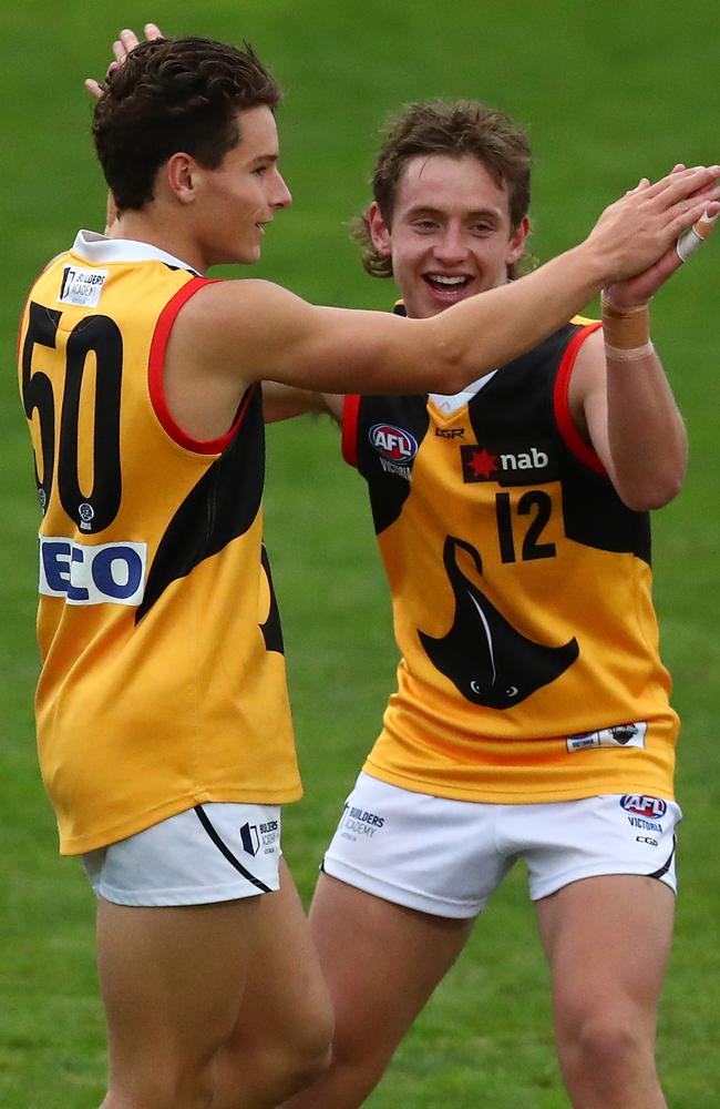 Makaio Haywood (right) in the Stingrays strip.