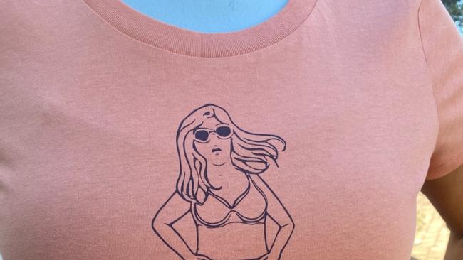 Comedian Mandy Nolan is running for the seat of Richmond at the next federal election with this as her campaign t shirt.