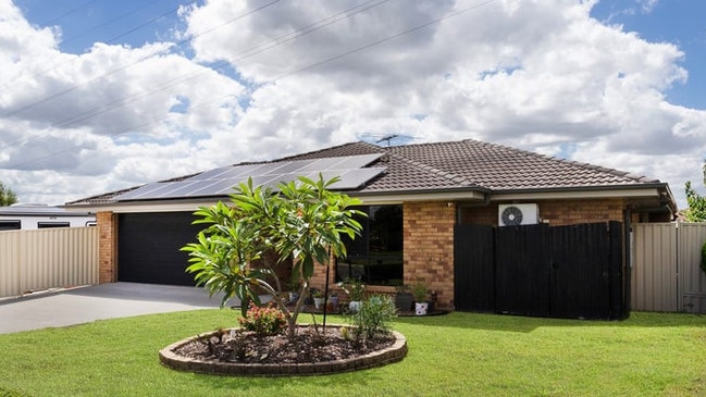 This four-bedroom, two-bathroom house at 3 Sugars Pl, Bundamba is listed at offers above $629,000