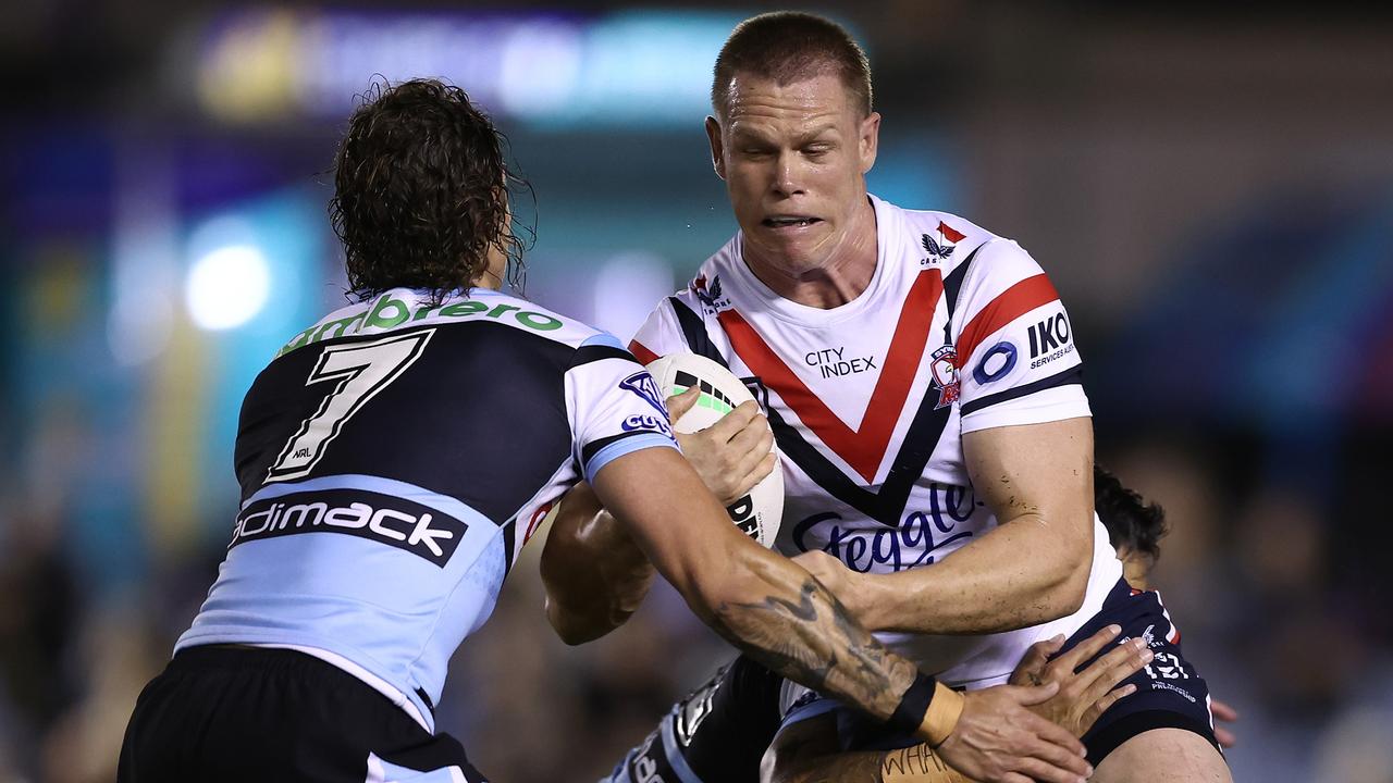 Lindsay Collins was denied a crucial try for the Roosters. Picture: Getty Images