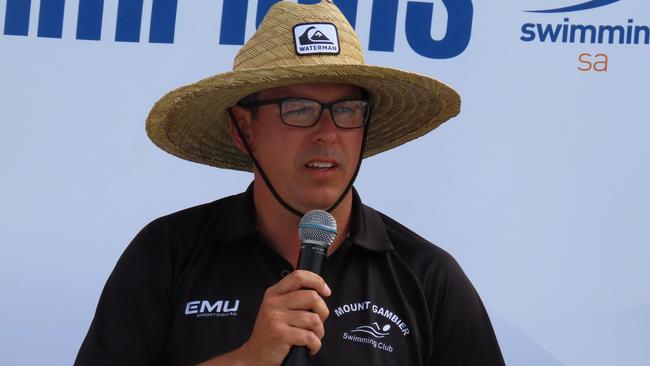 Mount Gambier Swimming Club president Nathan Stratford. Picture: Arj Ganesan