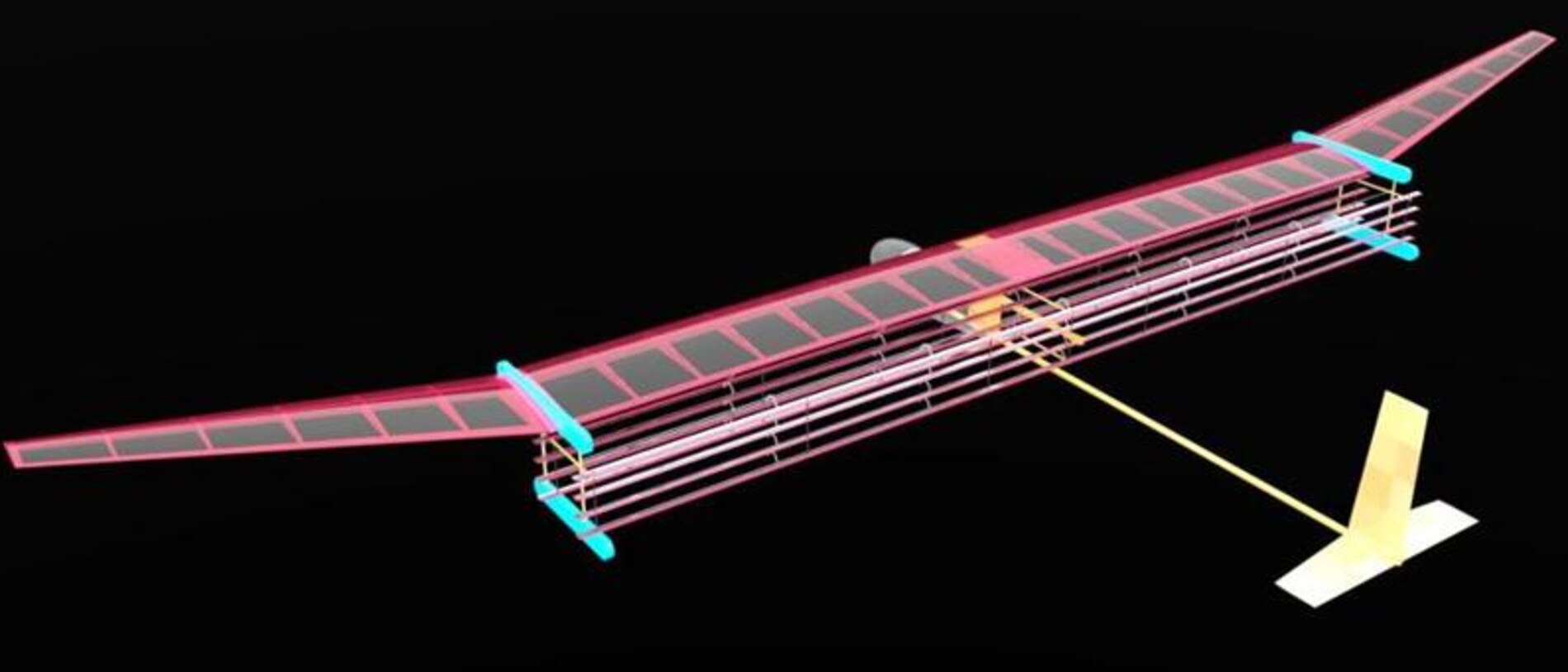 A general blueprint for an MIT plane propelled by ionic wind. The system may be used to propel small drones and even lightweight aircraft, as an alternative to fossil fuel propulsion. Picture: MIT Electric Aircraft Initiative