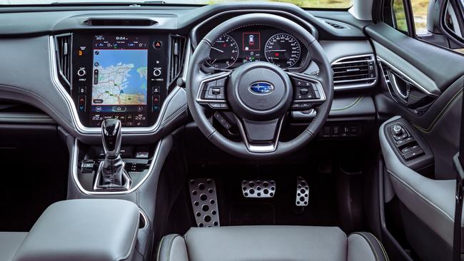 The Subaru is well equipped with a huge a central screen.