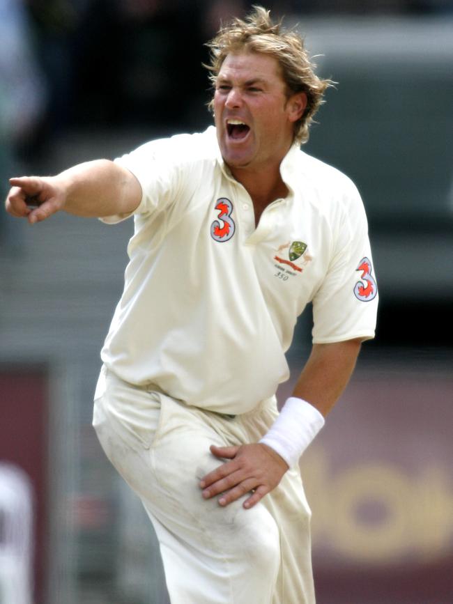 Shane Warne at the Fourth Ashes Test at the MCG in 2006. Picture: Getty Images