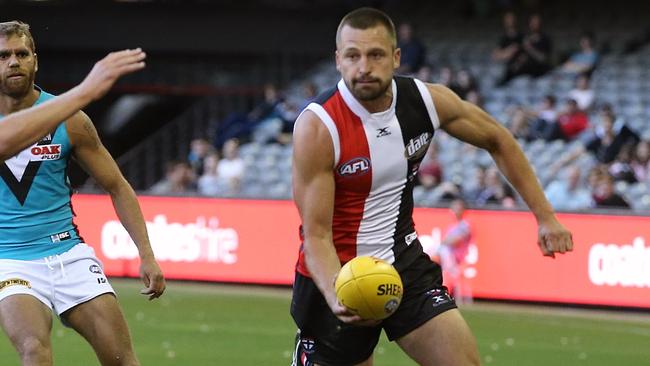 Geary has been a mainstay of the Saints’ backline for the better part of a decade. Picture: Wayne Ludbey