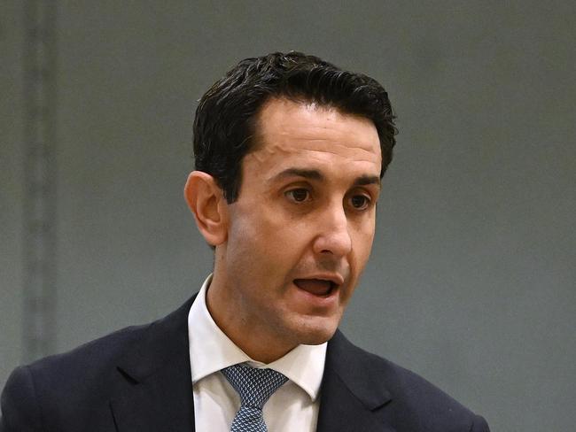 BRISBANE, AUSTRALIA - NewsWire Photos - MARCH 30, 2023.Queensland Leader of the Opposition David Crisafulli  speaks during Question Time at Parliament House in Brisbane.Picture: Dan Peled / NCA NewsWire