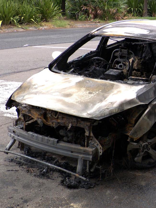 The destroyed vehicle. Picture: Onscene Bondi