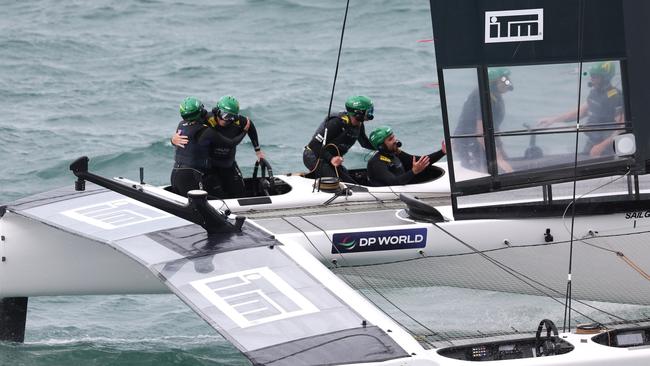 Team Australia on the water in the 2025 Sail GP series. Picture: Getty Images