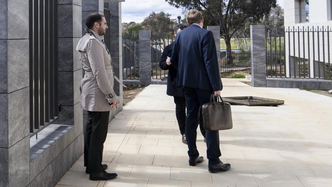 Russian officials during The Australian’s exclusive first tour of the site. Picture: NCA NewsWire / Martin Ollman