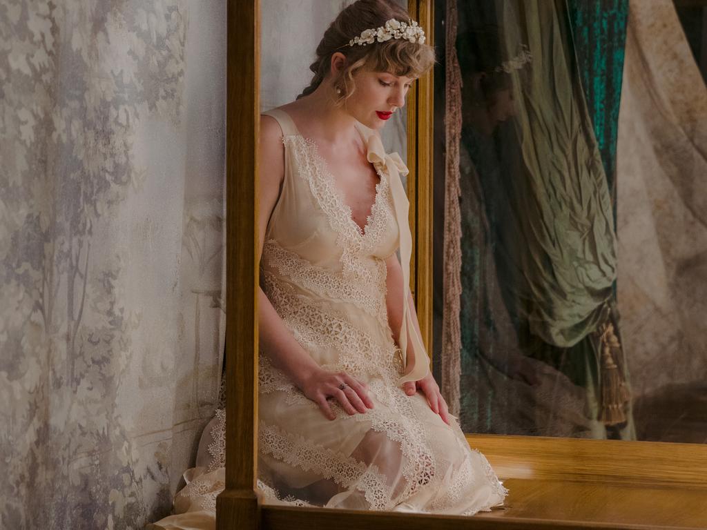 Fans thought this photo of Taylor Swift was from a secret wedding. It turned out to be for her music video for Willow. Picture: Universal