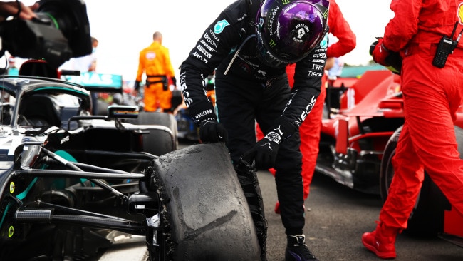 How did Hamilton get home on that tyre?