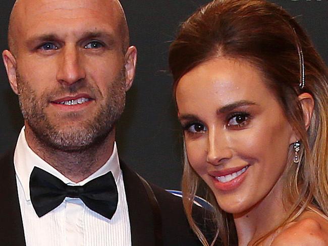 2018 Brownlow Medal. Red Carpet.  Chris and Rebecca Judd  . Pic: Michael Klein