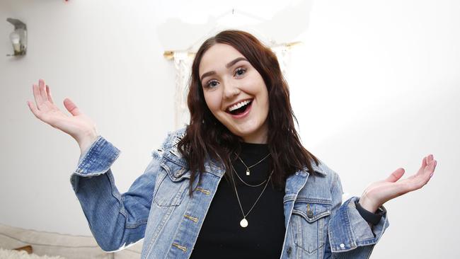 Gold Coast hairdresser Jenay Zandona, 21, at her salon in Coombabah. Picture: Tertius Pickard