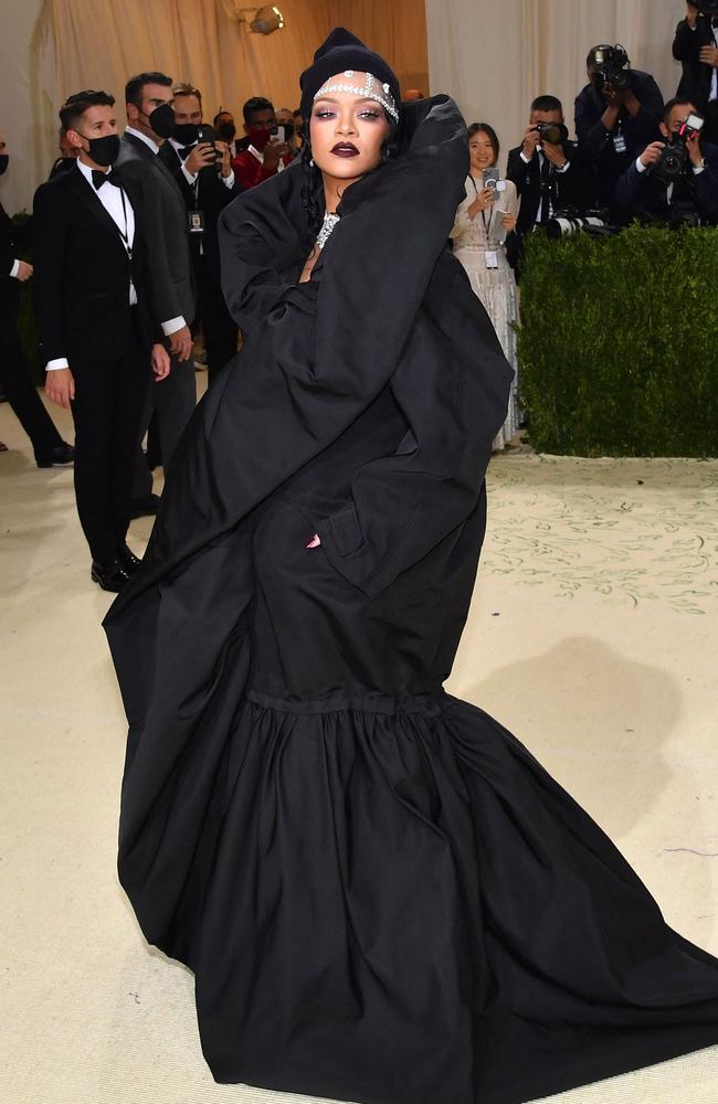 Now we know what was hiding underneath her Met Gala outfit. Picture: Angela Weiss/AFP