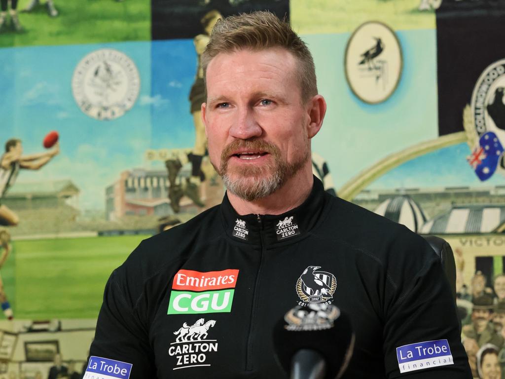 Collingwood coach Nathan Buckley bidding farewell.