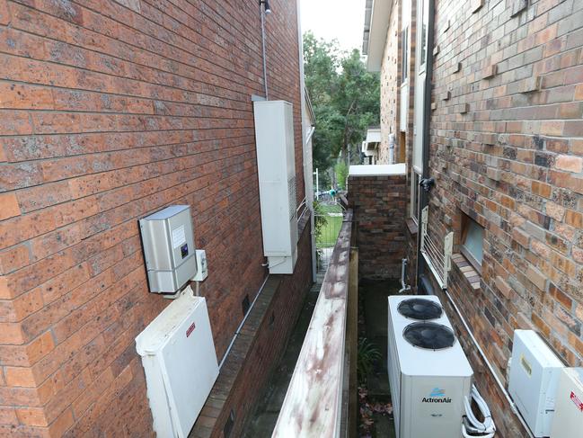 The air conditioner unit causing problems between neighbours. Picture: Tim Hunter