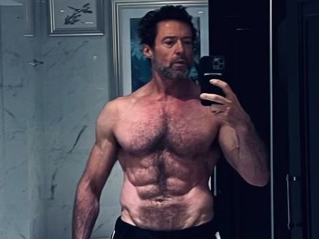 Jackman shows off ripped Wolverine six-pack