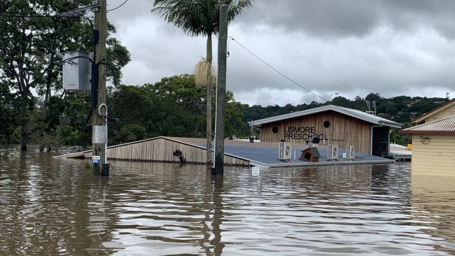 A day after Lismore was hit by a record flood. Picture: Stuart Cumming